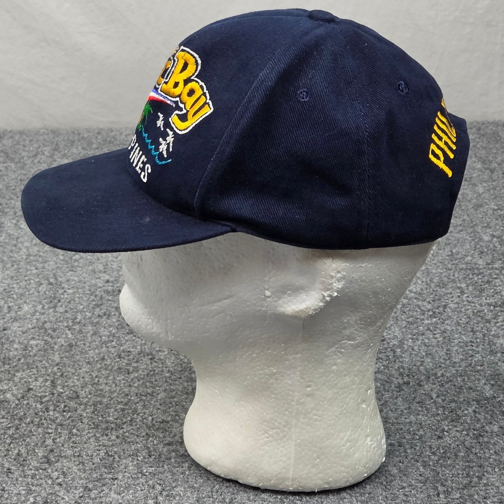 Vintage Subic Bay Philippines Hat Navy Blue Souvenir Snapback Cap Embroidered - Picture 4 of 7